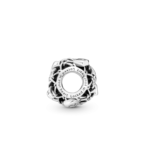 Charm en plata de ley Candado Eslabones Cadena en Filigrana