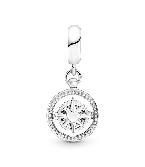 Charm Colgante en plata de ley Brújula Giratoria