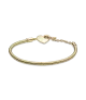 Pulsera Pandora Moments con un recubrimiento en oro de 14k Cadena de Serpiente con Cierre en T y Corazón