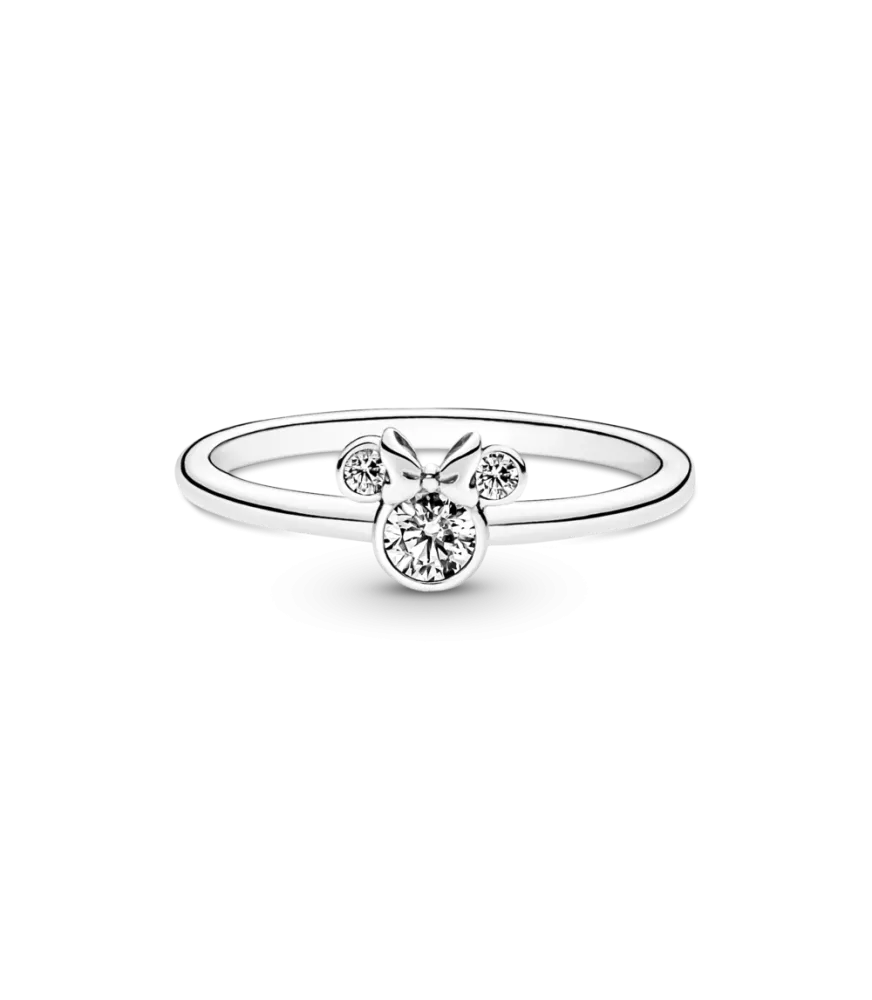 Anillo en plata de ley Cabeza Brillante Minnie Mouse de Disney