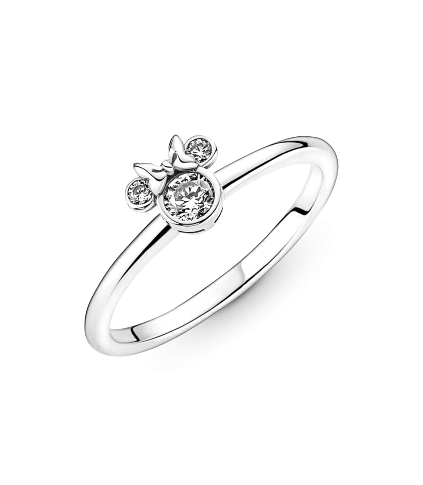 Anillo en plata de ley Cabeza Brillante Minnie Mouse de Disney