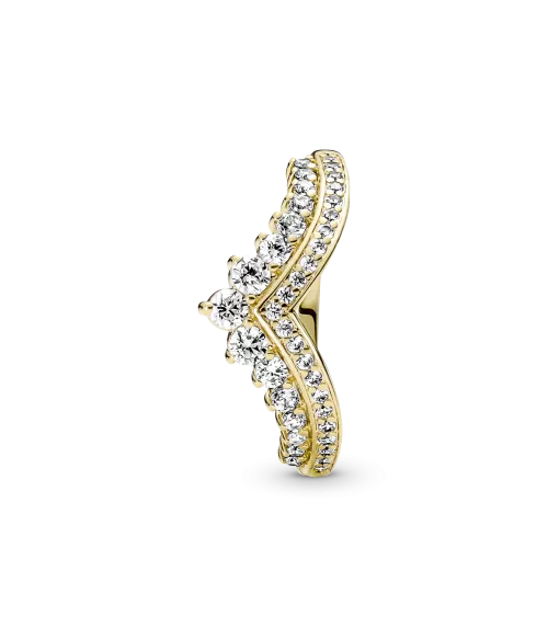 Anillo Pandora Timeless con un recubrimiento en oro de 14k Tiara Deseo