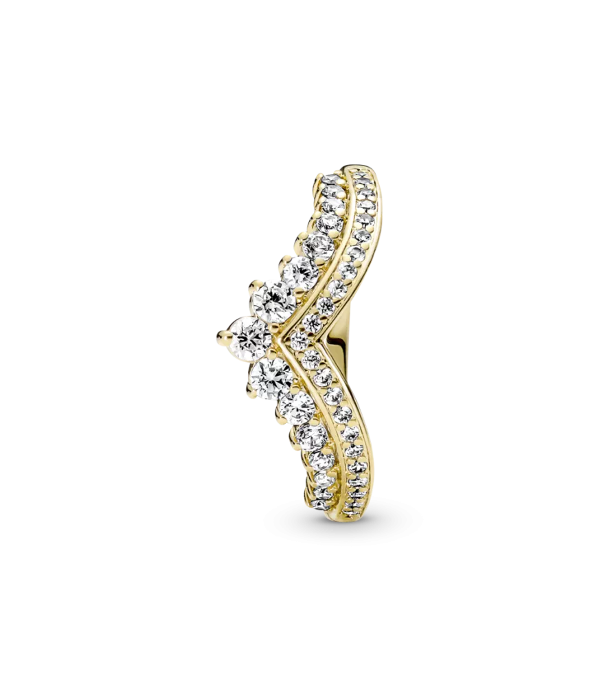 Anillo Pandora Timeless con un recubrimiento en oro de 14k Tiara Deseo