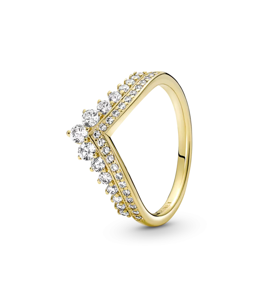 Anillo Pandora Timeless con un recubrimiento en oro de 14k Tiara Deseo