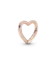 Conector con un recubrimiento en oro rosa de 14k Corazón Pandora ME