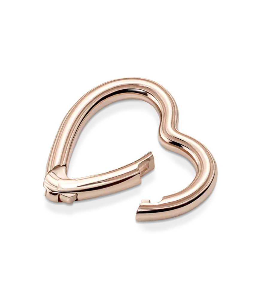 Conector con un recubrimiento en oro rosa de 14k Corazón Pandora ME