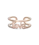 Anillo con un recubrimiento en oro rosa de 14k Abierto Love Pandora ME
