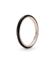 Anillo con un recubrimiento en oro rosa de 14k Esmalte Negro Pandora ME