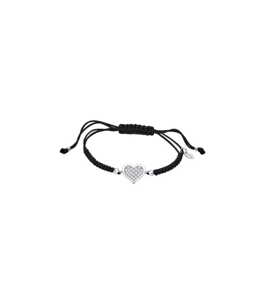 Pulsera Lotus Silver LP3125-2/2, Corazón con circonitas.
