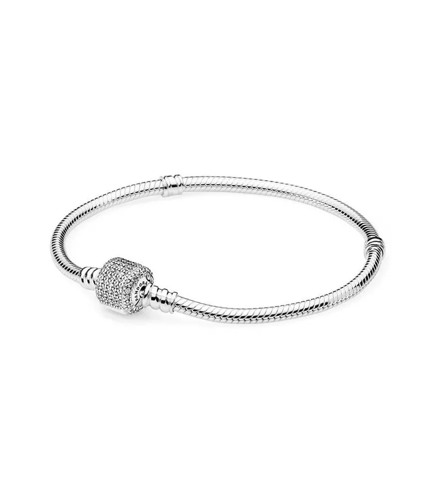 Pulsera Moments Pandora Cadena de Serpiente con cierre de firma, en plata de ley
REF. 590723CZ