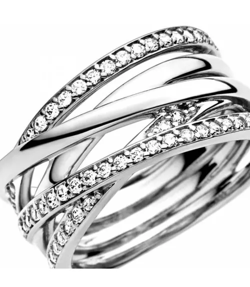 Anillo en plata de ley Entrelazados