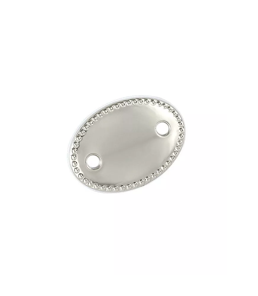 PINZA PARA CHUPETE DE PLATA OVALO PERLAS 900119