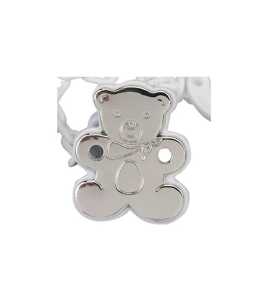 PINZA PARA CHUPETE DE PLATA OSITO PLANO 900122