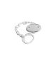 PINZA PARA CHUPETE DE PLATA OVALO BISEL 900108