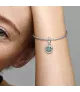Charm colgante en plata de ley Trébol Brillante Pandora