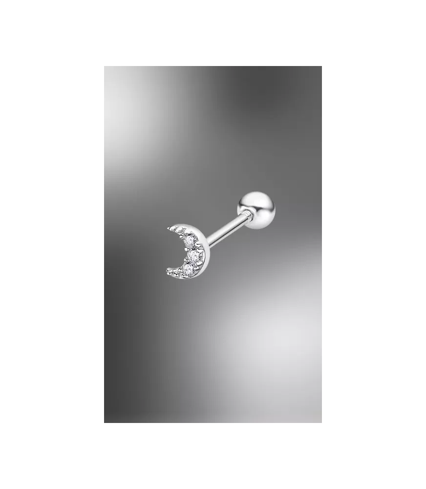Piercing Lotus Silver en plata 925 milésimas, con circonitas.