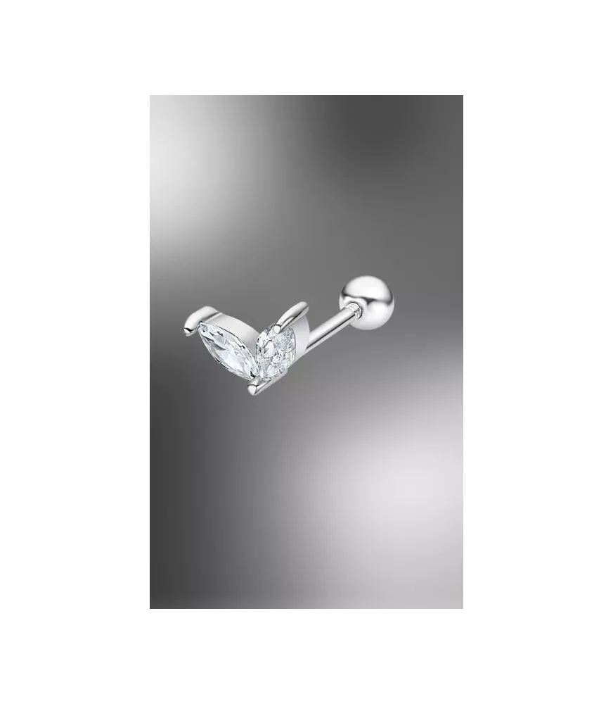 Piercing Lotus Silver en plata 925 milésimas, con circonitas.