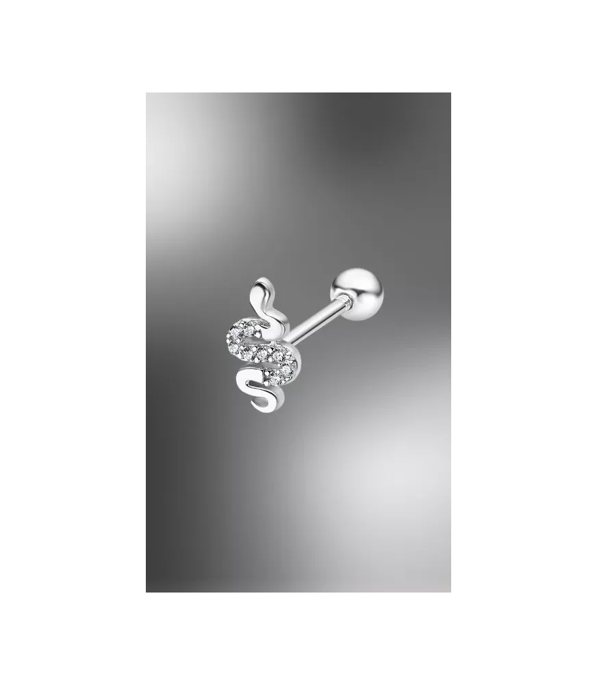 Piercing Lotus Silver en plata 925 milésimas, con circonitas.