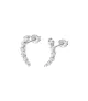 Pendientes trepadores Lotus Silver en plata 925 milésimas.