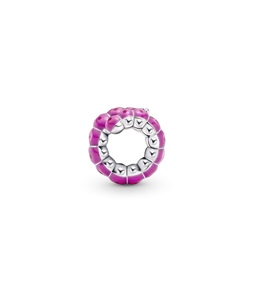 Charm en plata de ley Oruga Rizada