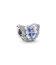 Charm en plata de ley Mariposa Azul Brillante