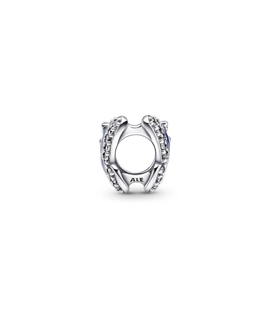 Charm en plata de ley Mariposa Azul Brillante