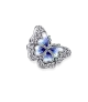 Charm en plata de ley Mariposa Azul Brillante