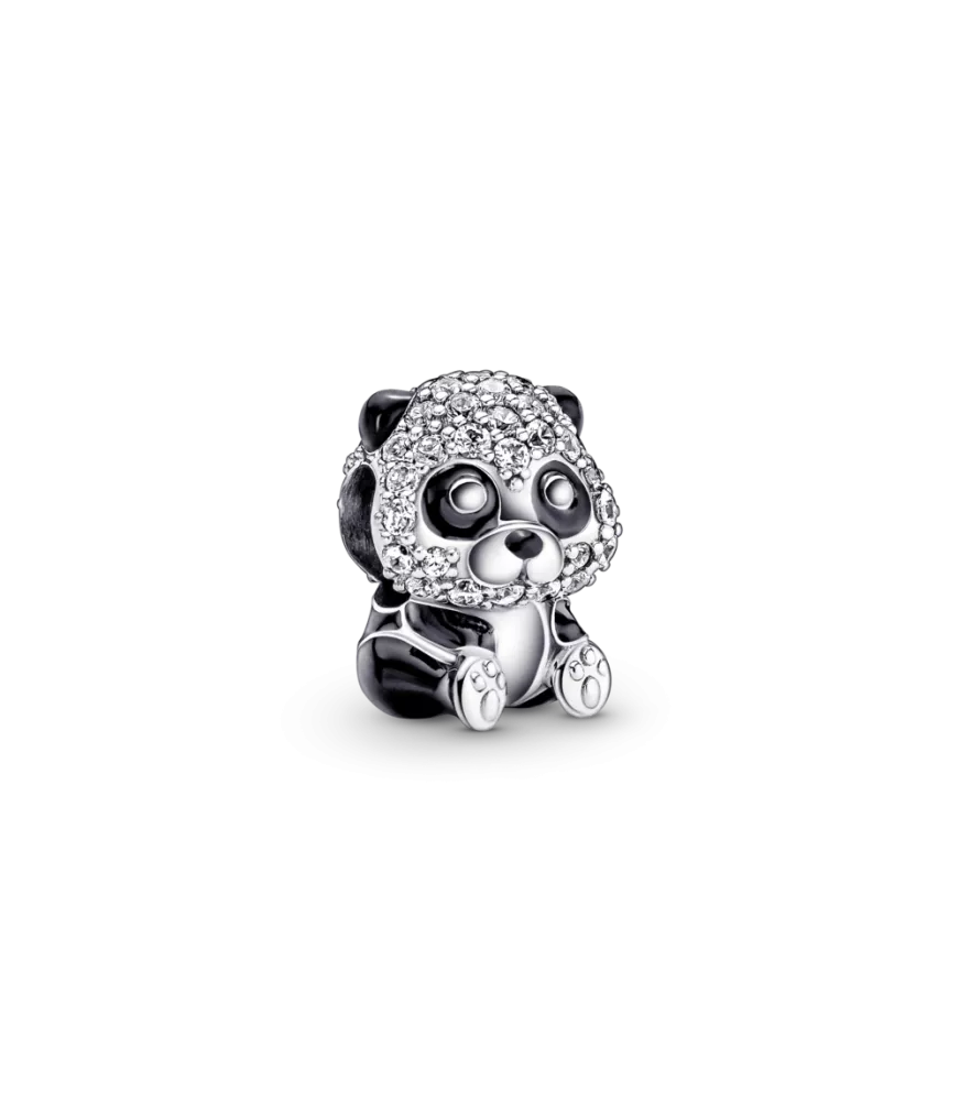Charm en plata de ley Panda Brillante