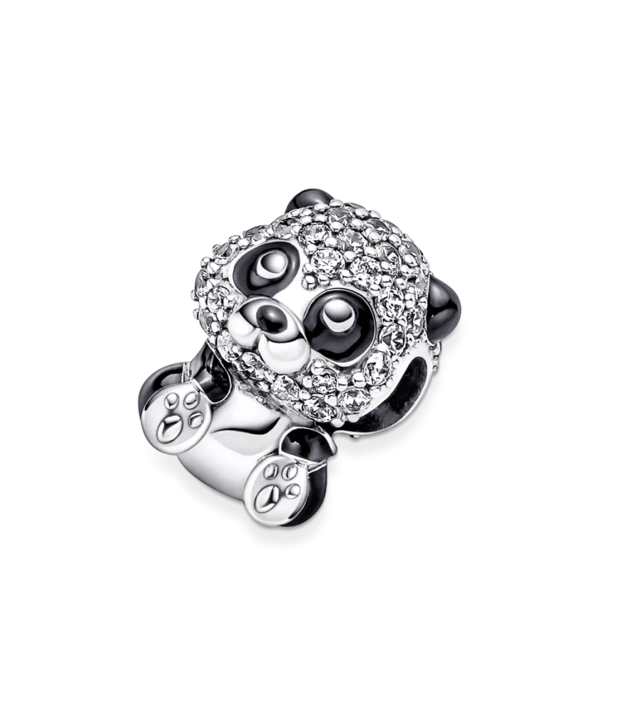 Charm en plata de ley Panda Brillante