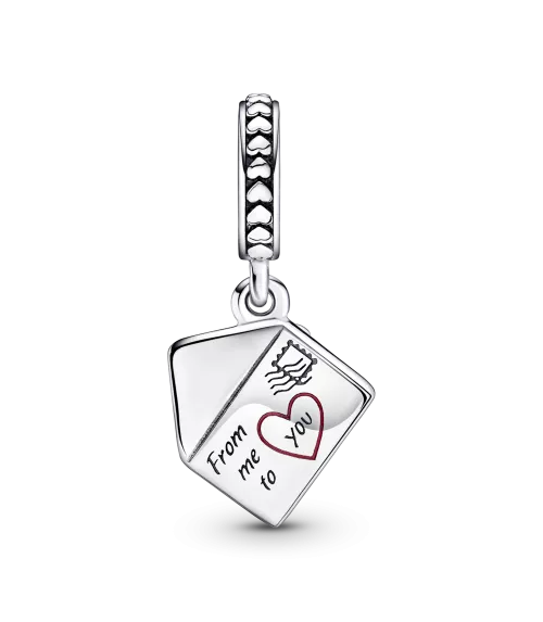  Charm Colgante en plata de ley Sobre con Flores Pensamiento