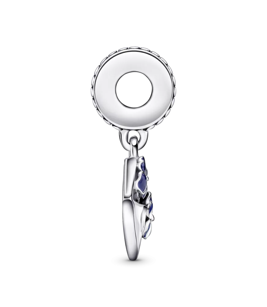  Charm Colgante en plata de ley Sobre con Flores Pensamiento