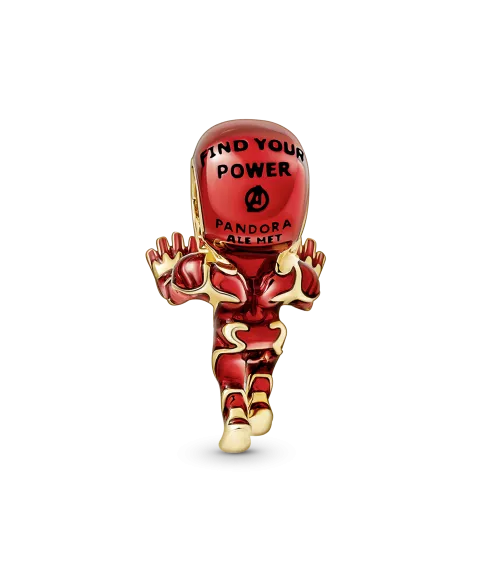 Charm con un recubrimiento en oro de 14k Iron Man Los Vengadores de Marvel