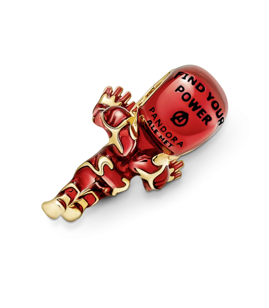 Charm con un recubrimiento en oro de 14k Iron Man Los Vengadores de Marvel