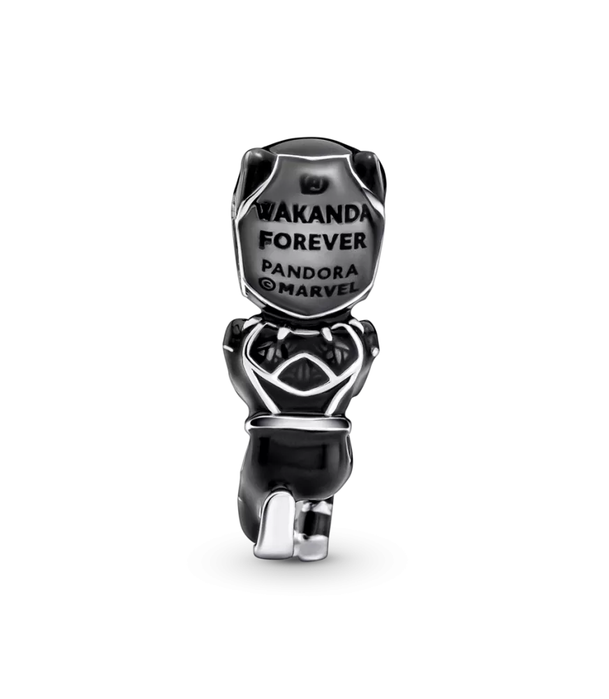 Charm en plata de ley Pantera Negra Los Vengadores de Marvel