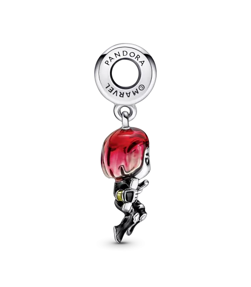 Charm en plata de ley Viuda Negra Los Vengadores de Marvel