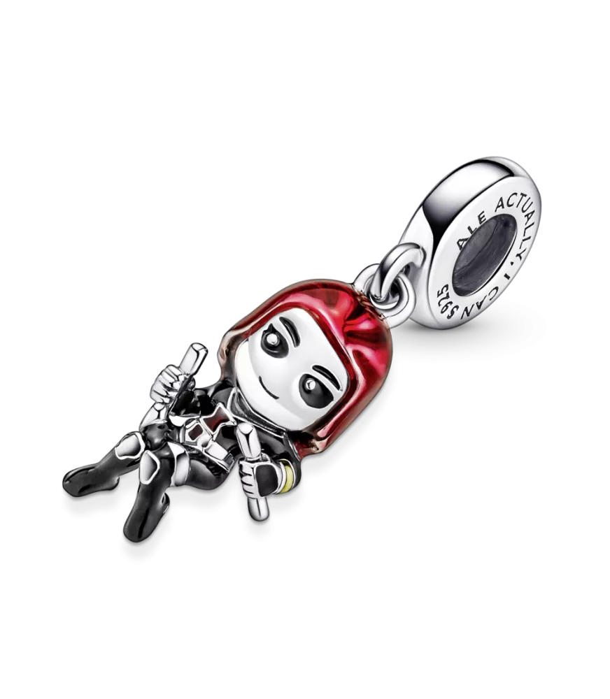 Charm en plata de ley Viuda Negra Los Vengadores de Marvel