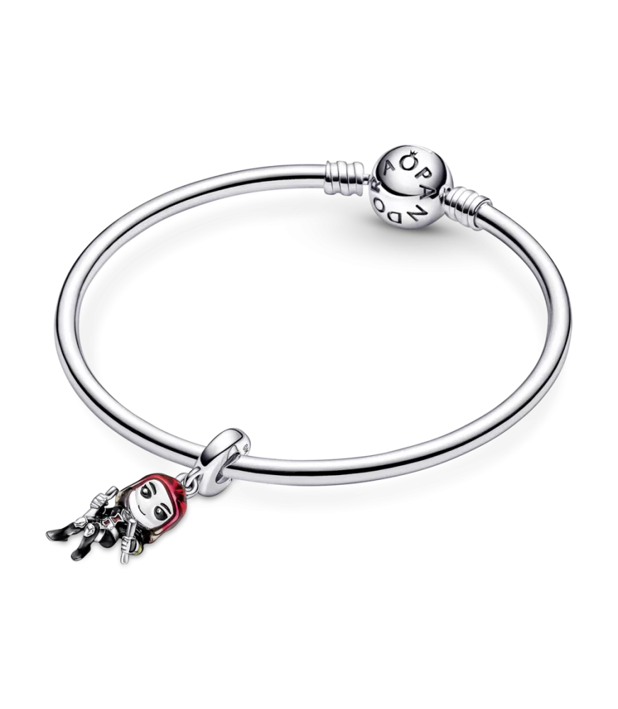 Charm en plata de ley Viuda Negra Los Vengadores de Marvel