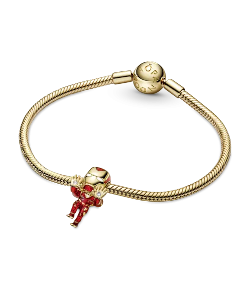 Charm con un recubrimiento en oro de 14k Iron Man Los Vengadores de Marvel