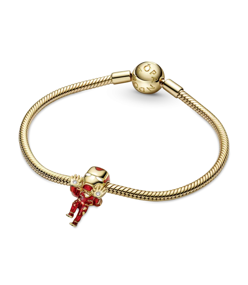 Charm con un recubrimiento en oro de 14k Iron Man Los Vengadores de Marvel