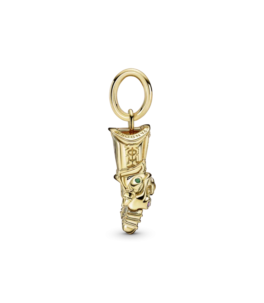 Charm Colgante con un recubrimiento en oro de 14k Guantelete del Infinito Los Vengadores de Marvel