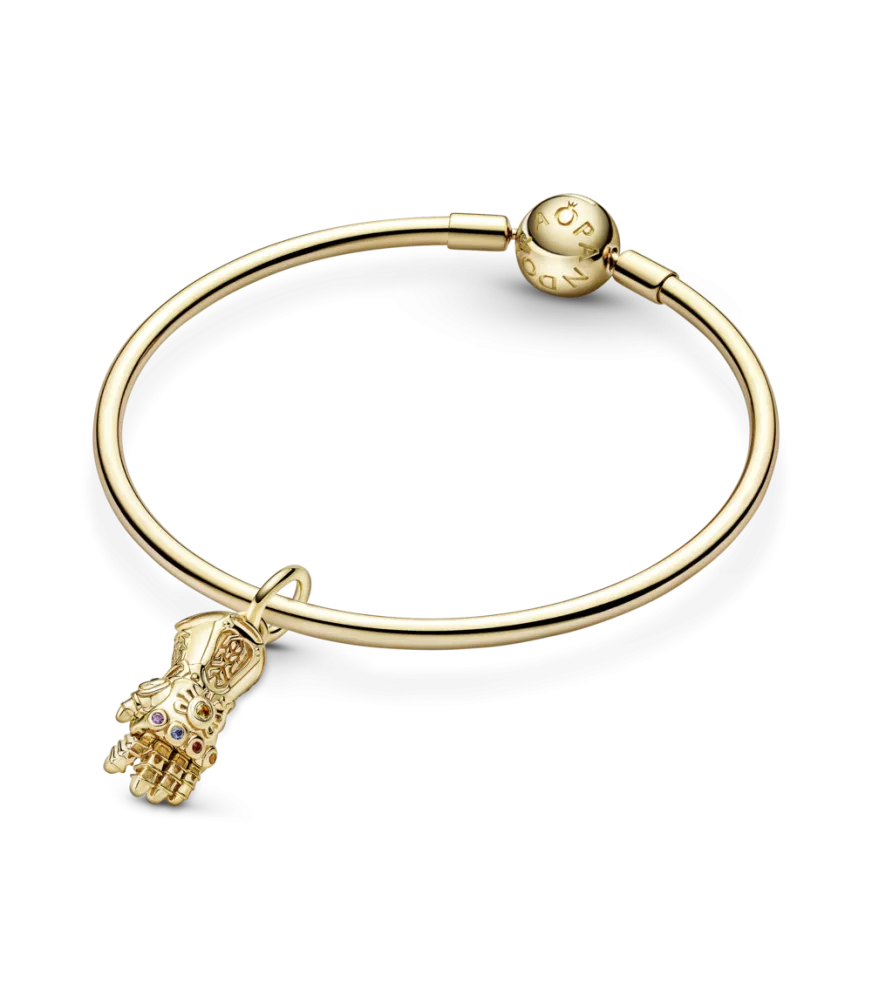 Charm Colgante con un recubrimiento en oro de 14k Guantelete del Infinito Los Vengadores de Marvel