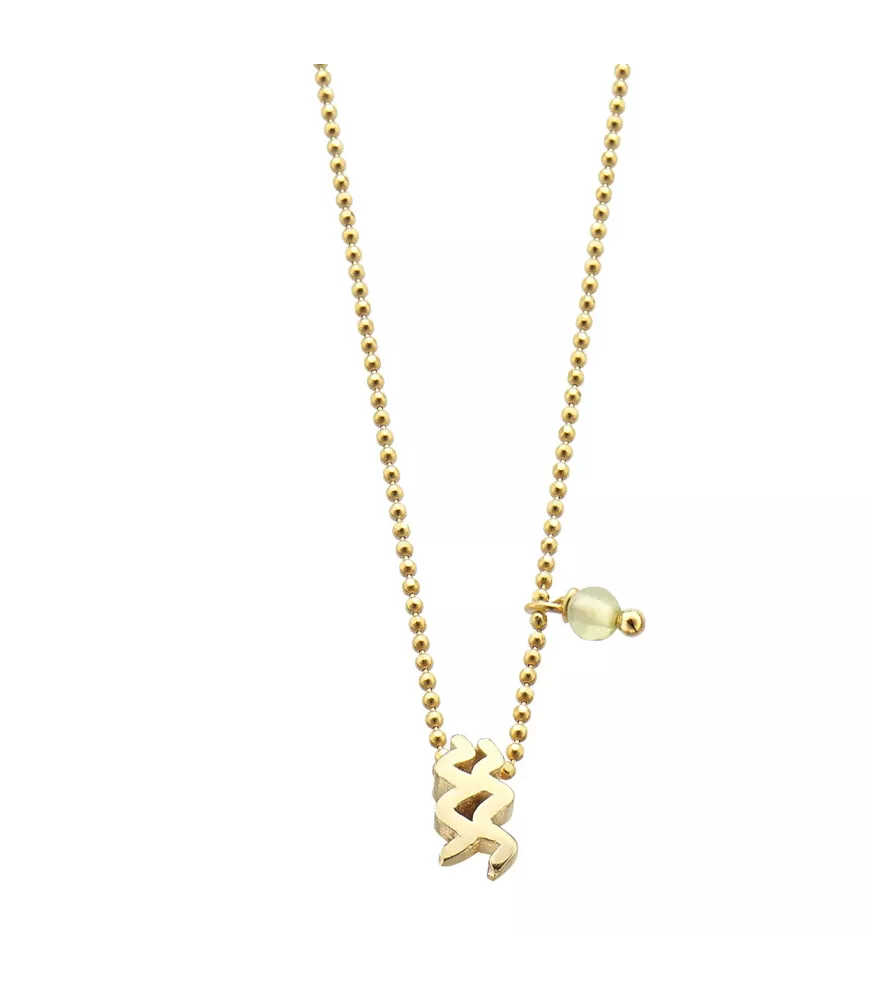 Gargantilla Zodiaco, Acuario de Duran Exquse de plata dorada