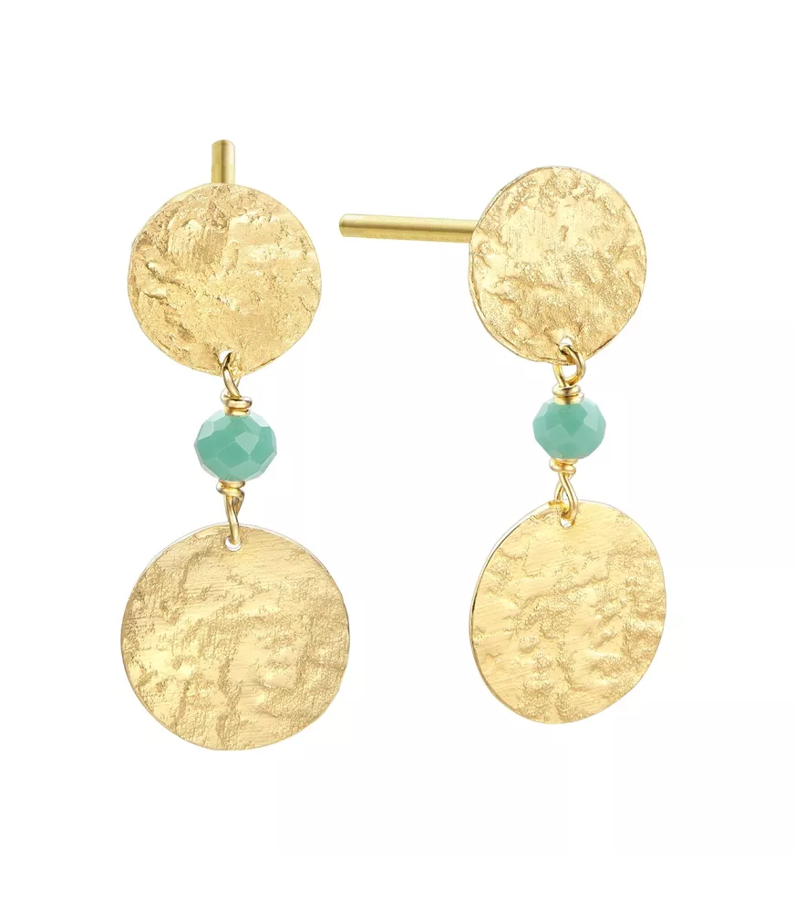 Pendientes Pampidou de Duran Exquse en plata dorada.