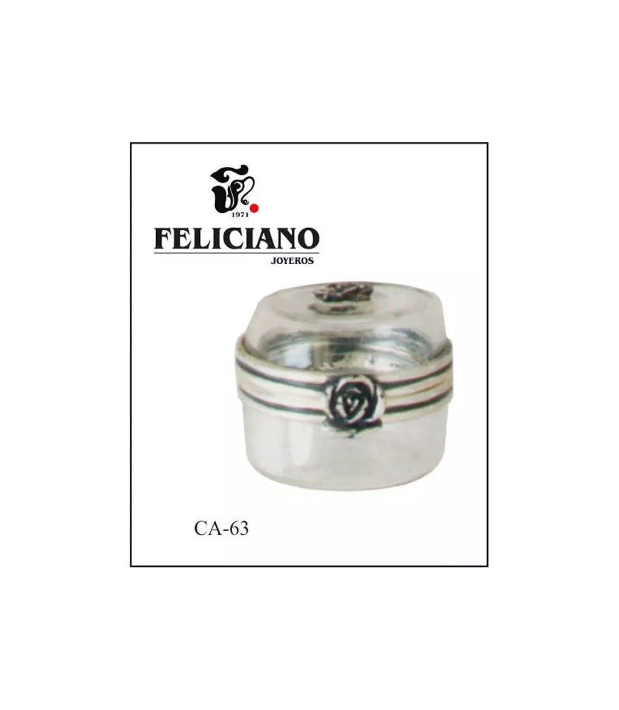 PASTILLERO DE PLATA Y CRISTAL