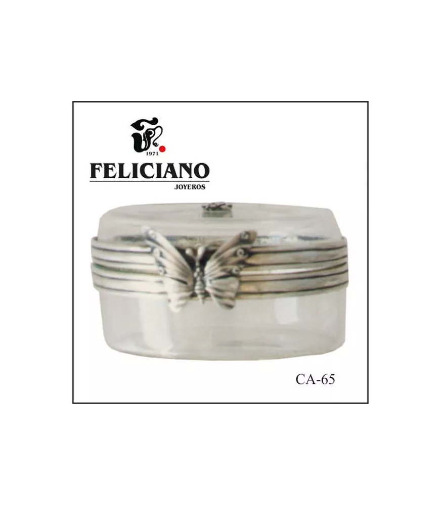 PASTILLERO DE PLATA Y CRISTAL