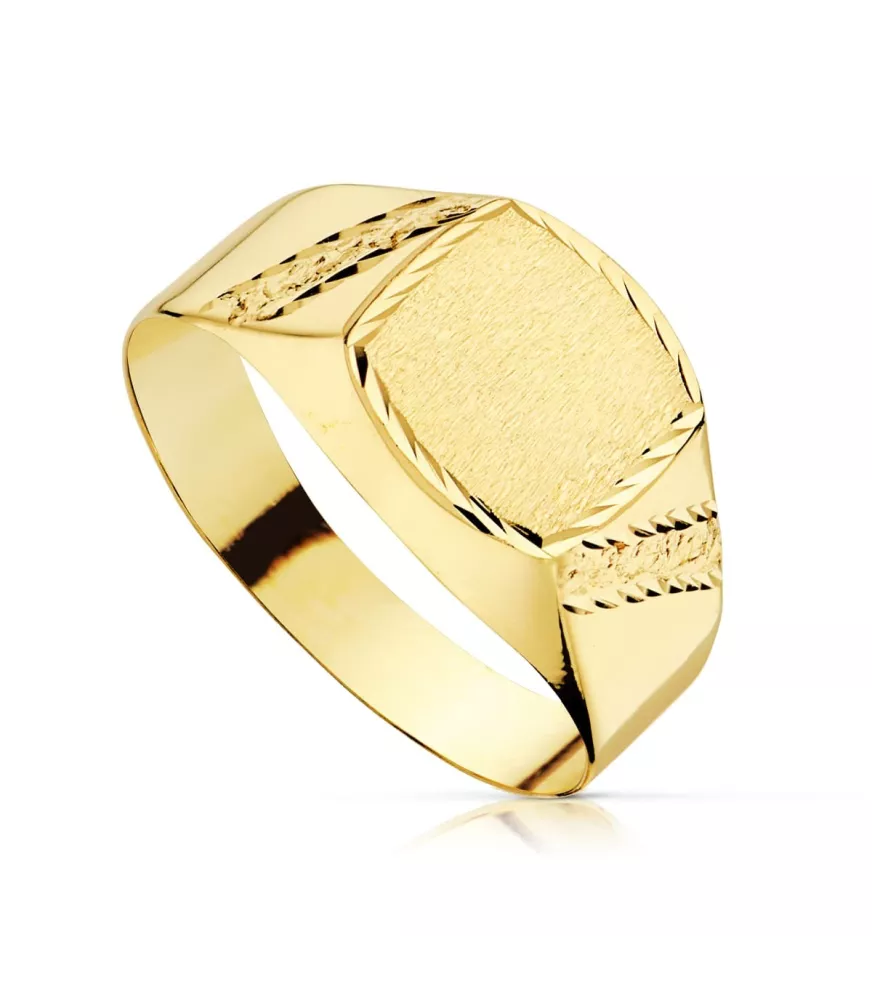 Sello de oro 18 quilates tallado hueco