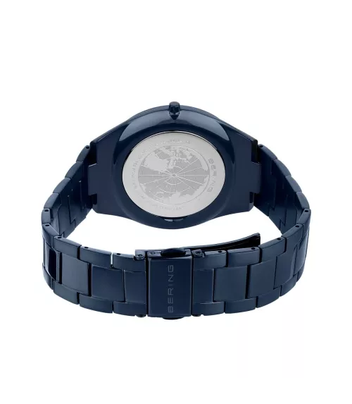 Reloj Bering hombre Ultra Slim en acero pavonado azul 17240-797