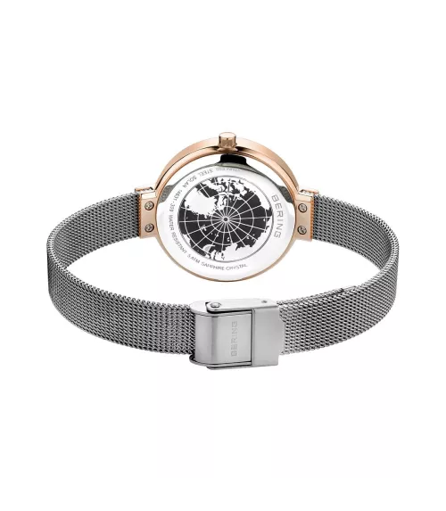 Reloj Bering mujer Solar en acero oro rosa 14631-369