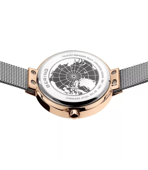 Reloj Bering mujer Solar en acero oro rosa 14631-369