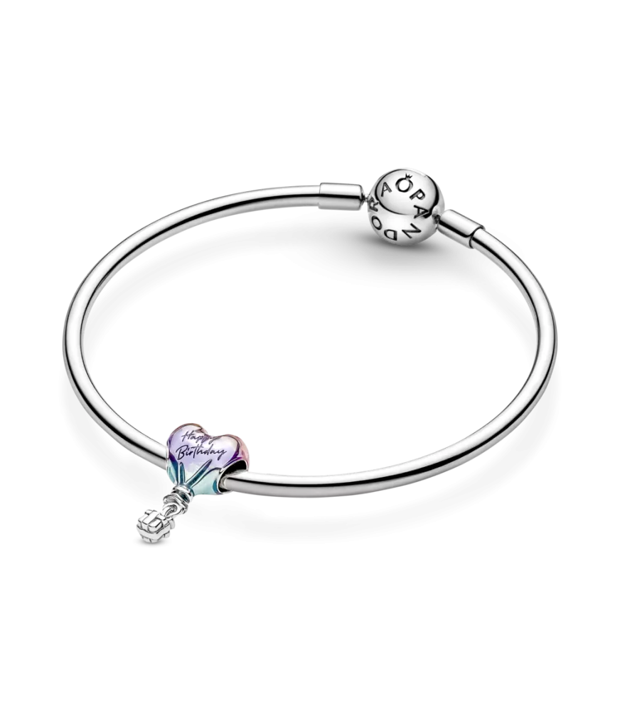Charm en plata de ley Globo Aerostático Feliz Cumpleaños